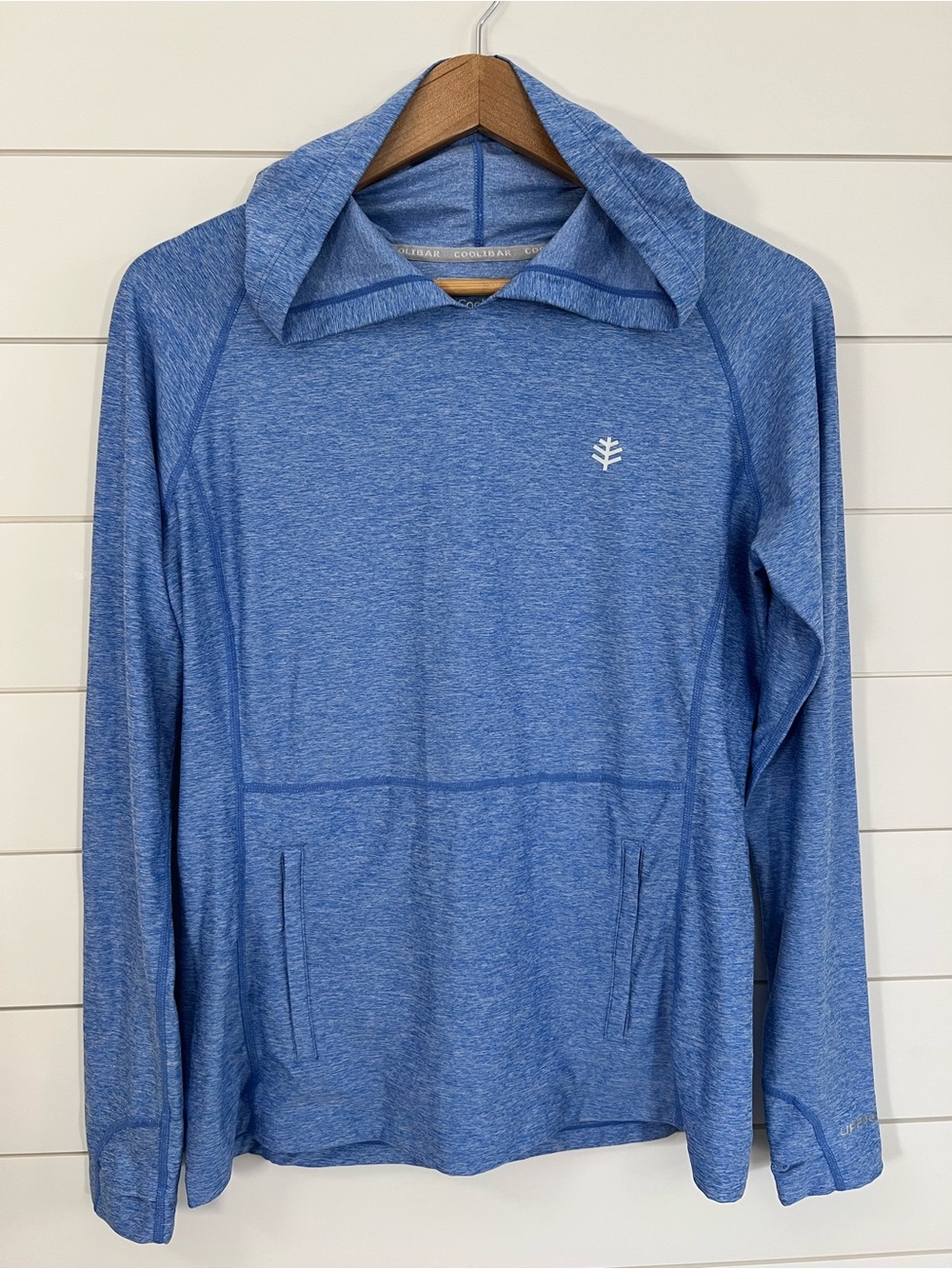 Coolibar Women's Tempo Hoodie UPF 50+ Lightweight Sun Block Blue Size M